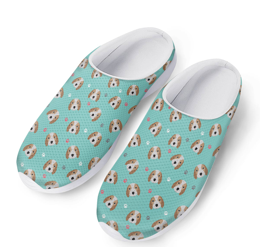 Adorable Beagle Puppy Pattern Print Mesh Casual Shoes