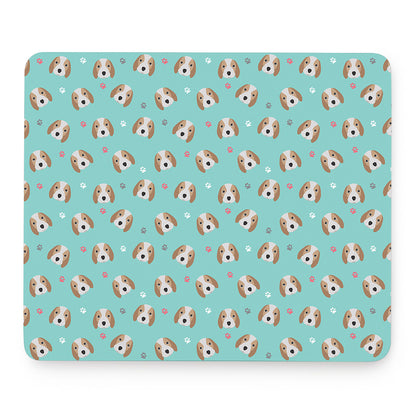 Adorable Beagle Puppy Pattern Print Mouse Pad