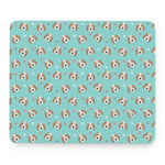 Adorable Beagle Puppy Pattern Print Mouse Pad