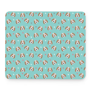 Adorable Beagle Puppy Pattern Print Mouse Pad