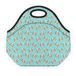 Adorable Beagle Puppy Pattern Print Neoprene Lunch Bag