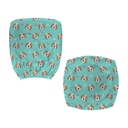 Adorable Beagle Puppy Pattern Print Office Chair Cover