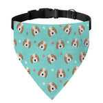 Adorable Beagle Puppy Pattern Print Over The Collar Dog Bandana