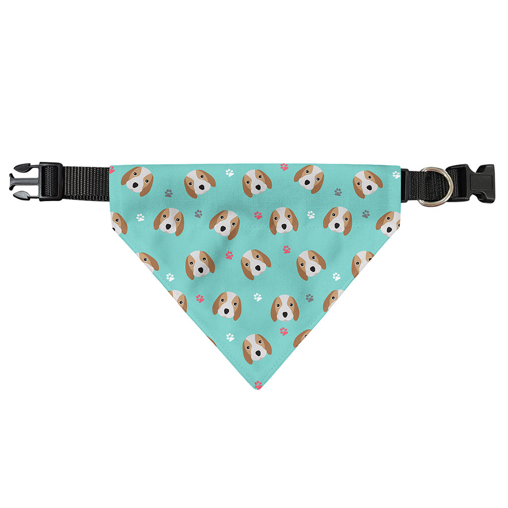Adorable Beagle Puppy Pattern Print Over The Collar Dog Bandana
