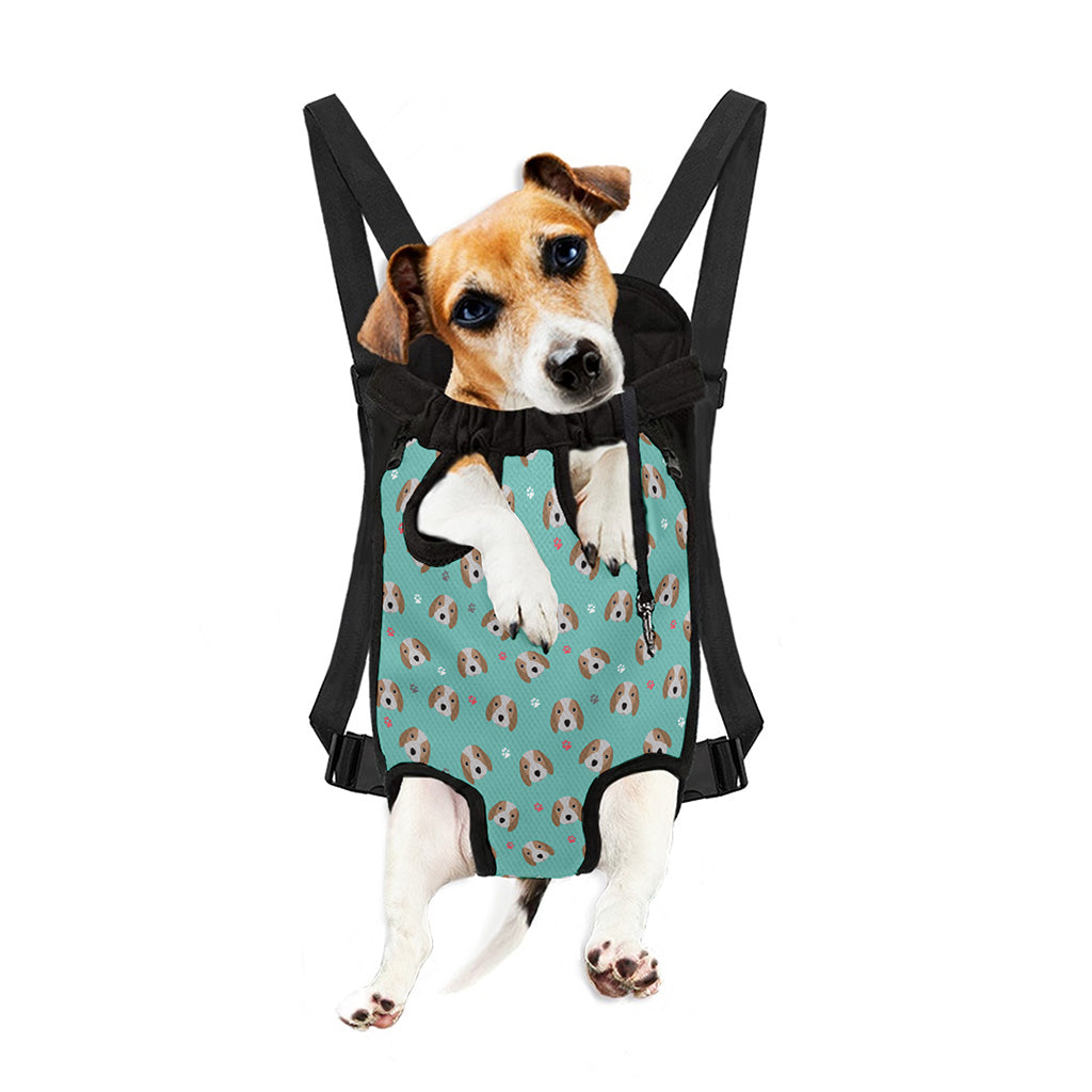Adorable Beagle Puppy Pattern Print Pet Carrier Backpack