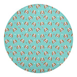 Adorable Beagle Puppy Pattern Print Round Blanket