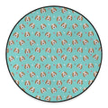 Adorable Beagle Puppy Pattern Print Round Floor Mat