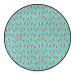 Adorable Beagle Puppy Pattern Print Round Floor Mat