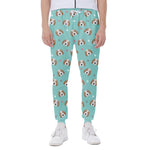 Adorable Beagle Puppy Pattern Print Scuba Joggers