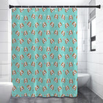 Adorable Beagle Puppy Pattern Print Shower Curtain