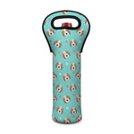 Adorable Beagle Puppy Pattern Print Single Neoprene Wine Tote