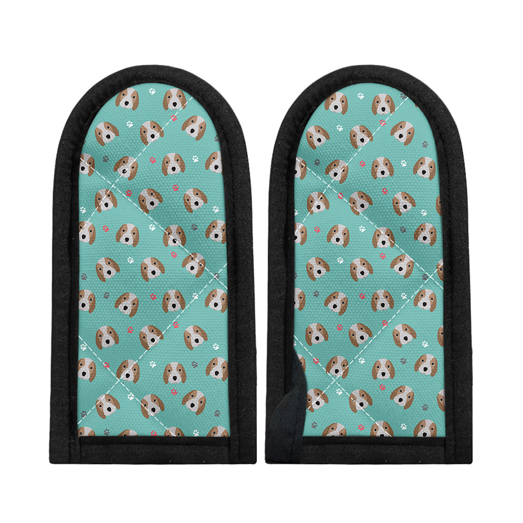 Adorable Beagle Puppy Pattern Print Skillet Handle Cover