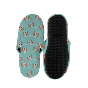 Adorable Beagle Puppy Pattern Print Slippers