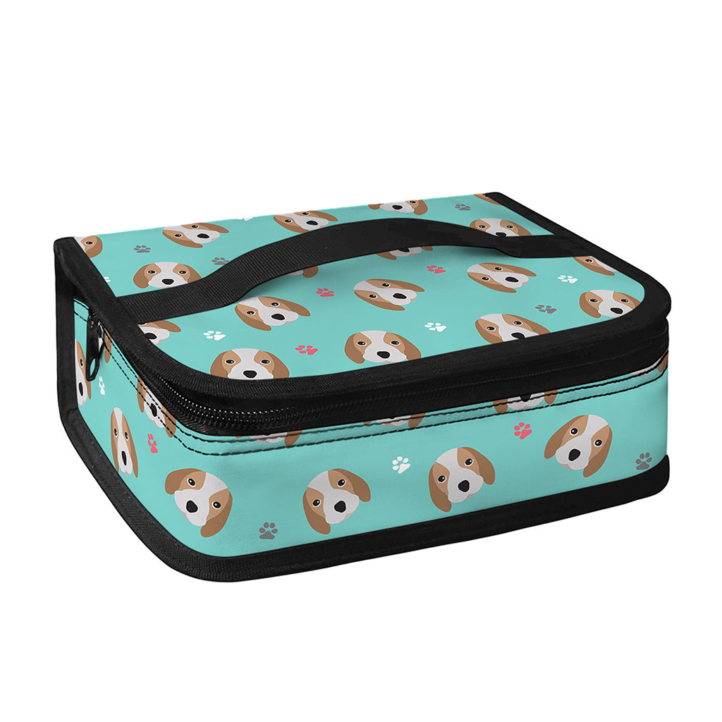 Adorable Beagle Puppy Pattern Print Small Lunch Bag