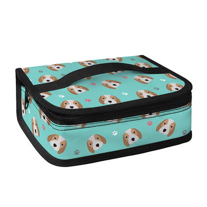 Adorable Beagle Puppy Pattern Print Small Lunch Bag