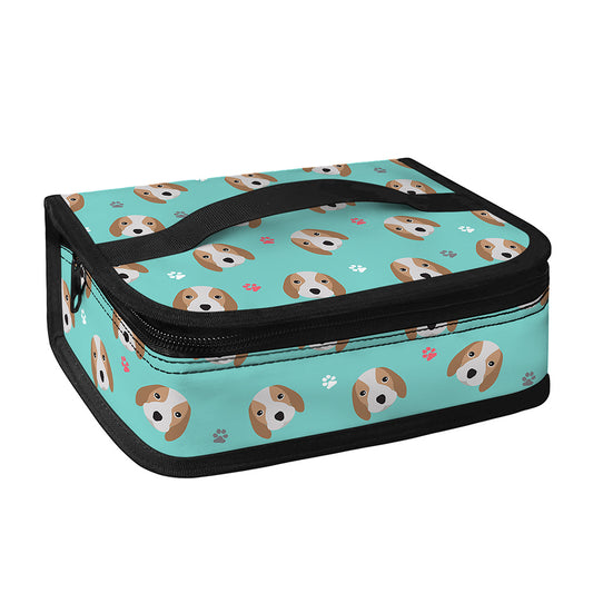 Adorable Beagle Puppy Pattern Print Small Lunch Bag