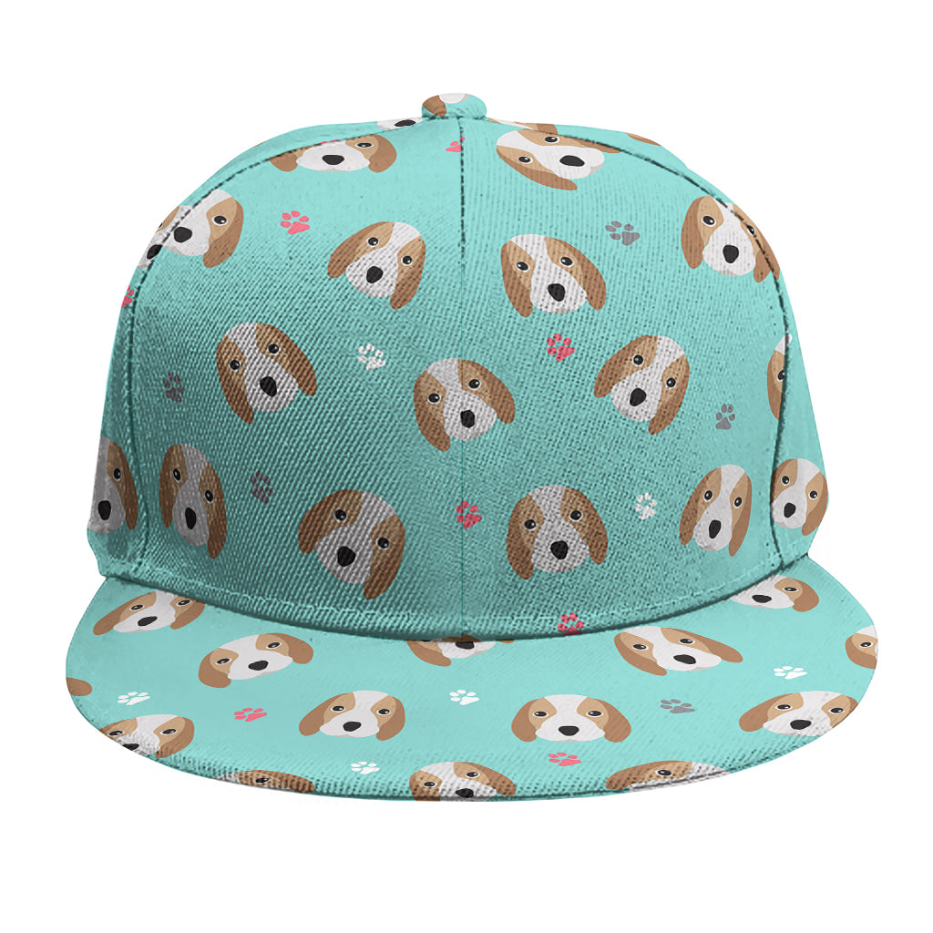 Adorable Beagle Puppy Pattern Print Snapback Cap