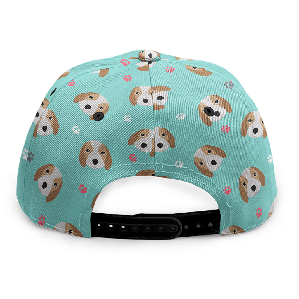 Adorable Beagle Puppy Pattern Print Snapback Cap