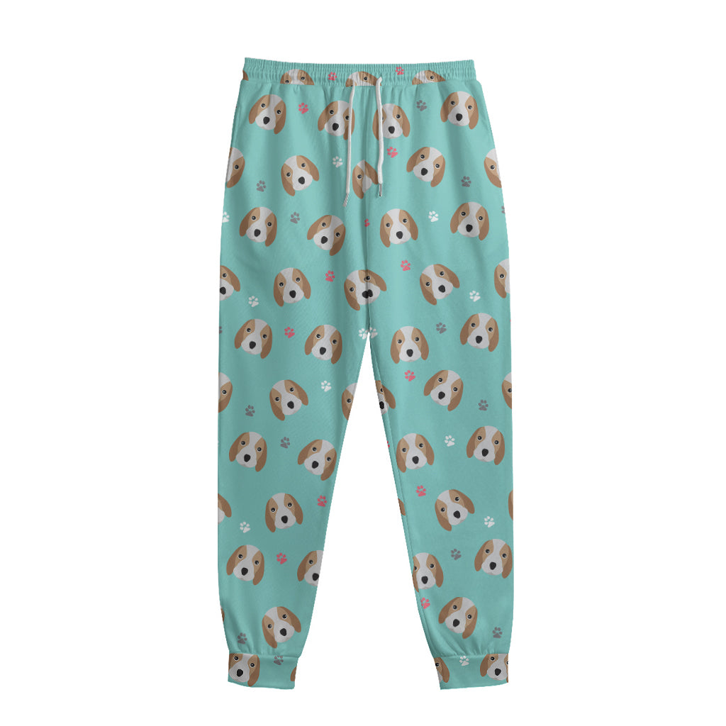 Adorable Beagle Puppy Pattern Print Sweatpants