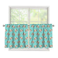 Adorable Beagle Puppy Pattern Print Tier Curtains