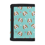 Adorable Beagle Puppy Pattern Print Trifold Wallet