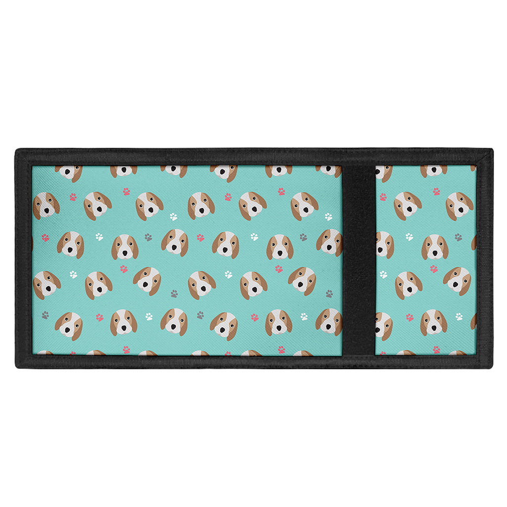 Adorable Beagle Puppy Pattern Print Trifold Wallet