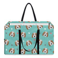 Adorable Beagle Puppy Pattern Print Utility Tote Bag