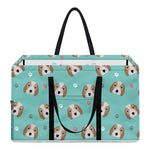 Adorable Beagle Puppy Pattern Print Utility Tote Bag