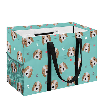 Adorable Beagle Puppy Pattern Print Utility Tote Bag