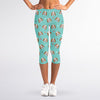 Adorable Beagle Puppy Pattern Print Women's Capri Leggings