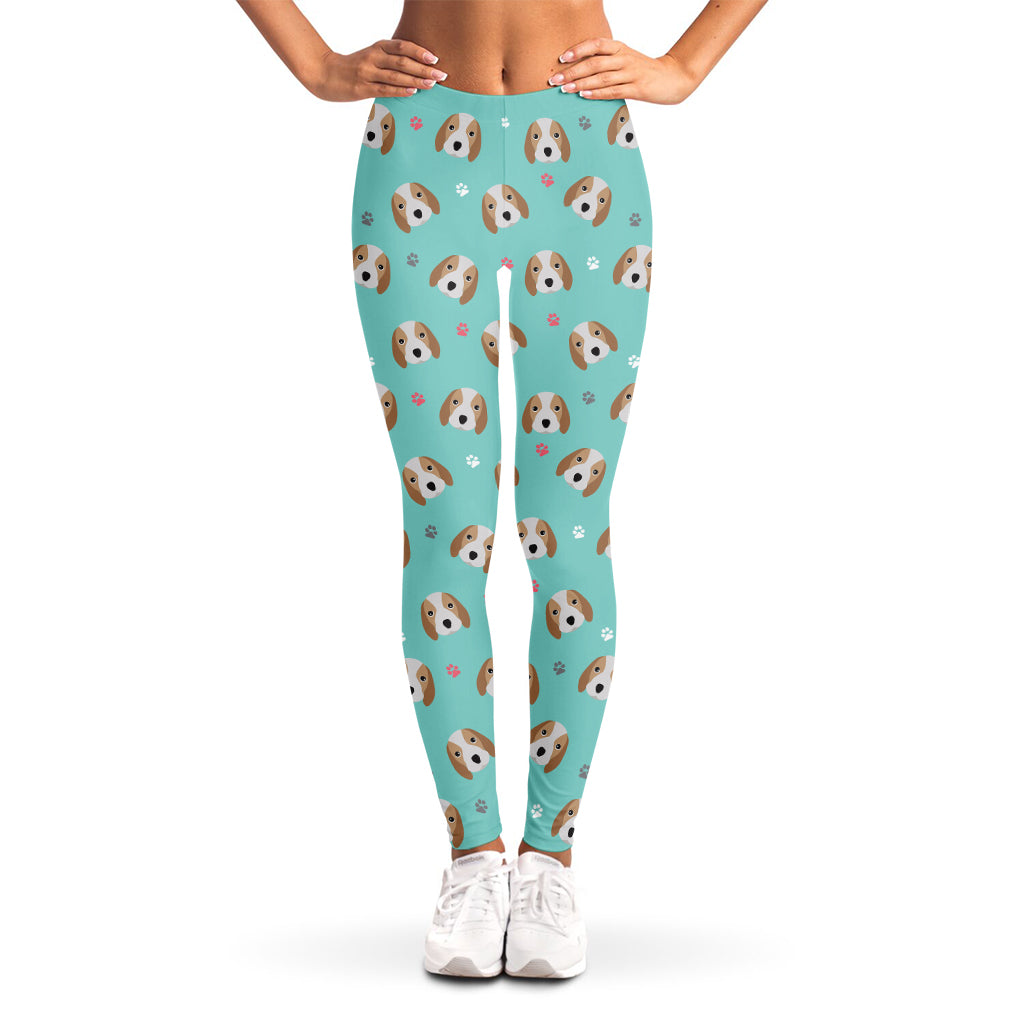 Adorable Beagle Puppy Pattern Print Women's Leggings