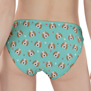 Adorable Beagle Puppy Pattern Print Women's Panties