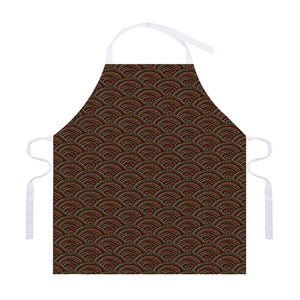 African Afro Dot Pattern Print Adjustable Apron