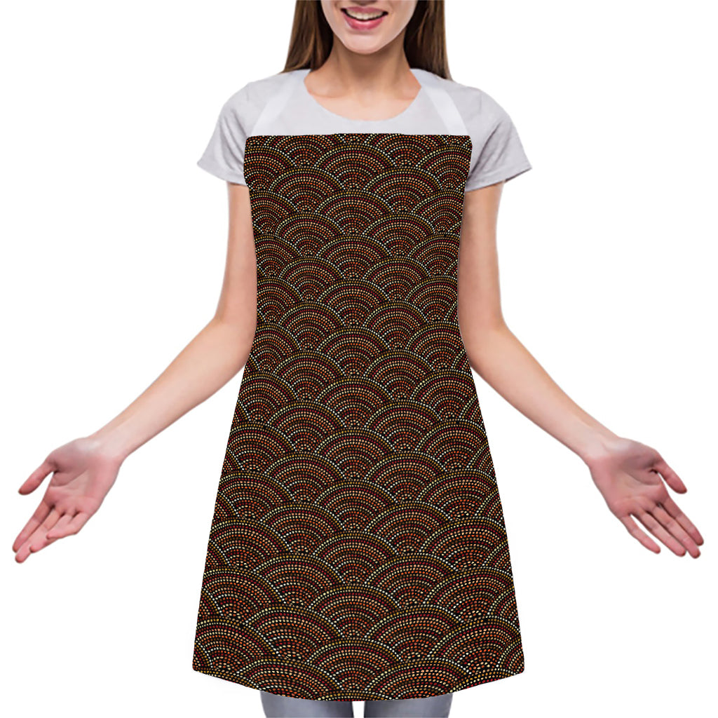 African Afro Dot Pattern Print Adjustable Apron