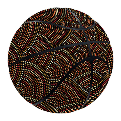 African Afro Dot Pattern Print Basketball