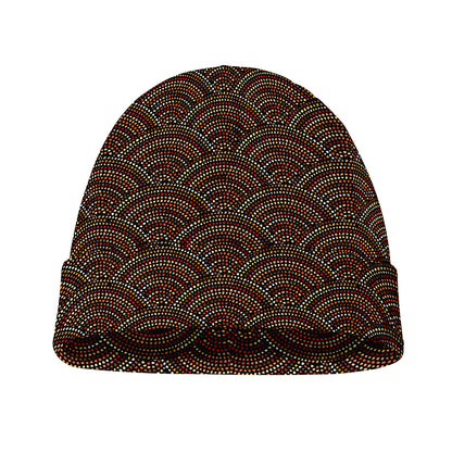 African Afro Dot Pattern Print Beanie