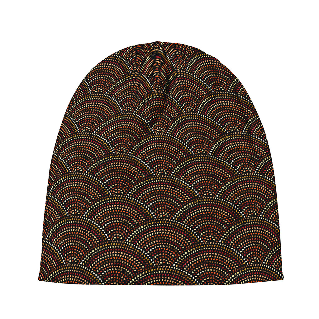 African Afro Dot Pattern Print Beanie