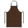 African Afro Dot Pattern Print Bib Apron With Pocket