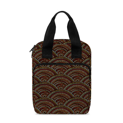 African Afro Dot Pattern Print Bible Tote Bag