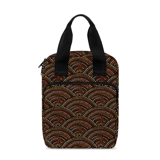 African Afro Dot Pattern Print Bible Tote Bag