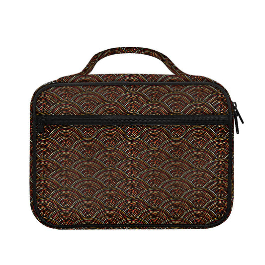 African Afro Dot Pattern Print Briefcase Bible Bag