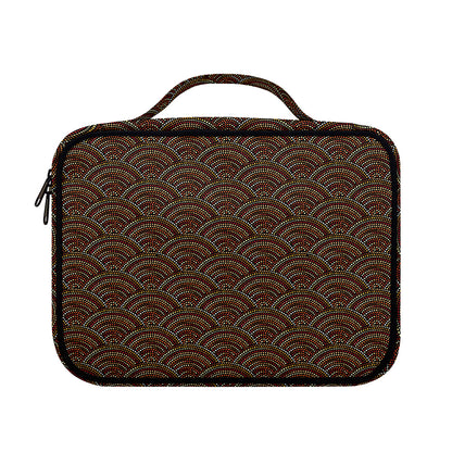 African Afro Dot Pattern Print Briefcase Bible Bag