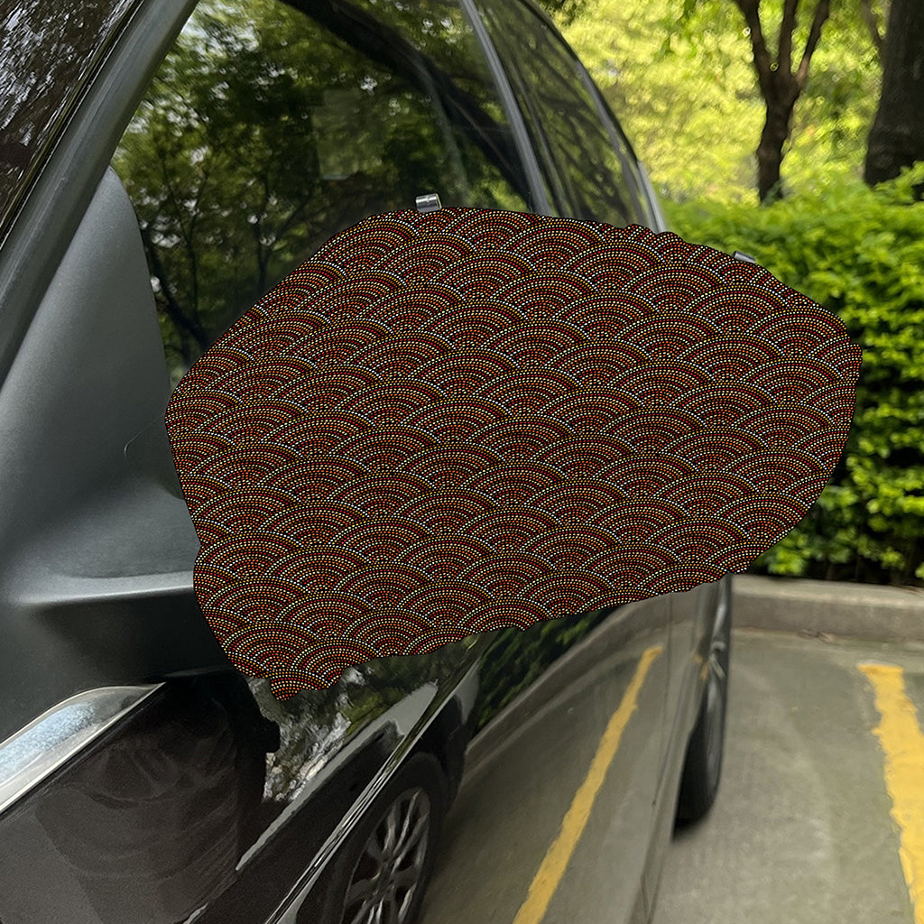 African Afro Dot Pattern Print Car Side Mirror Covers