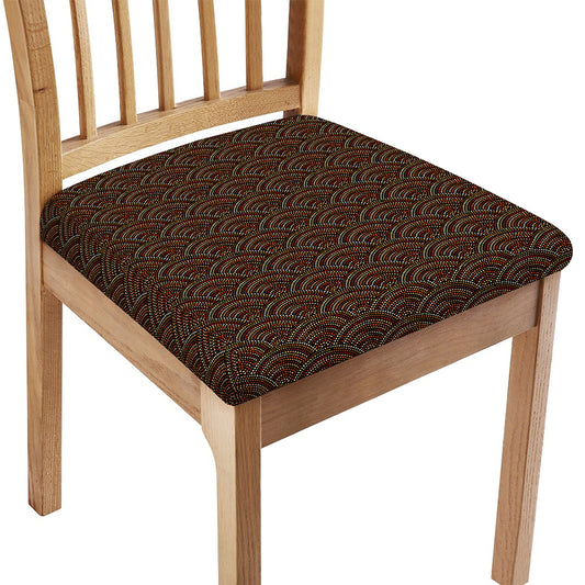 African Afro Dot Pattern Print Chair Cushion Cover