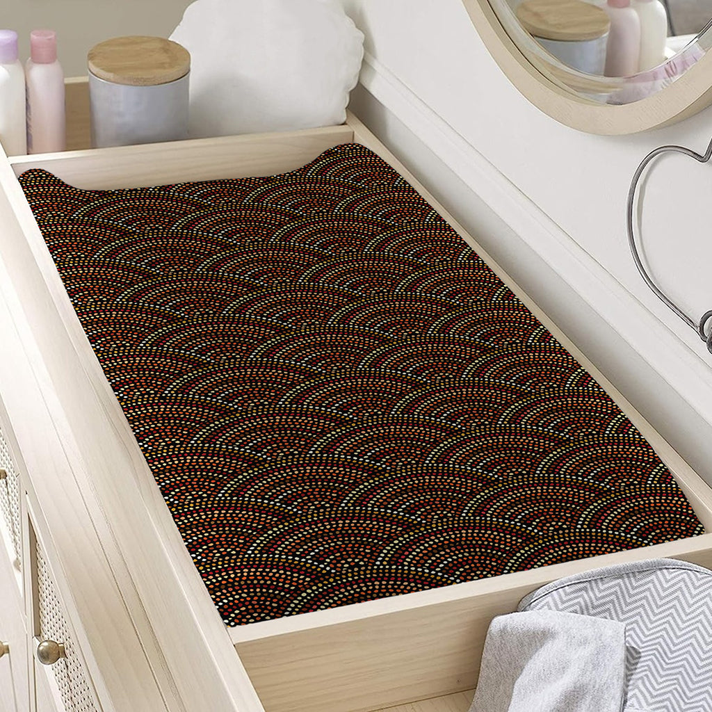 African Afro Dot Pattern Print Changing Pad Cover