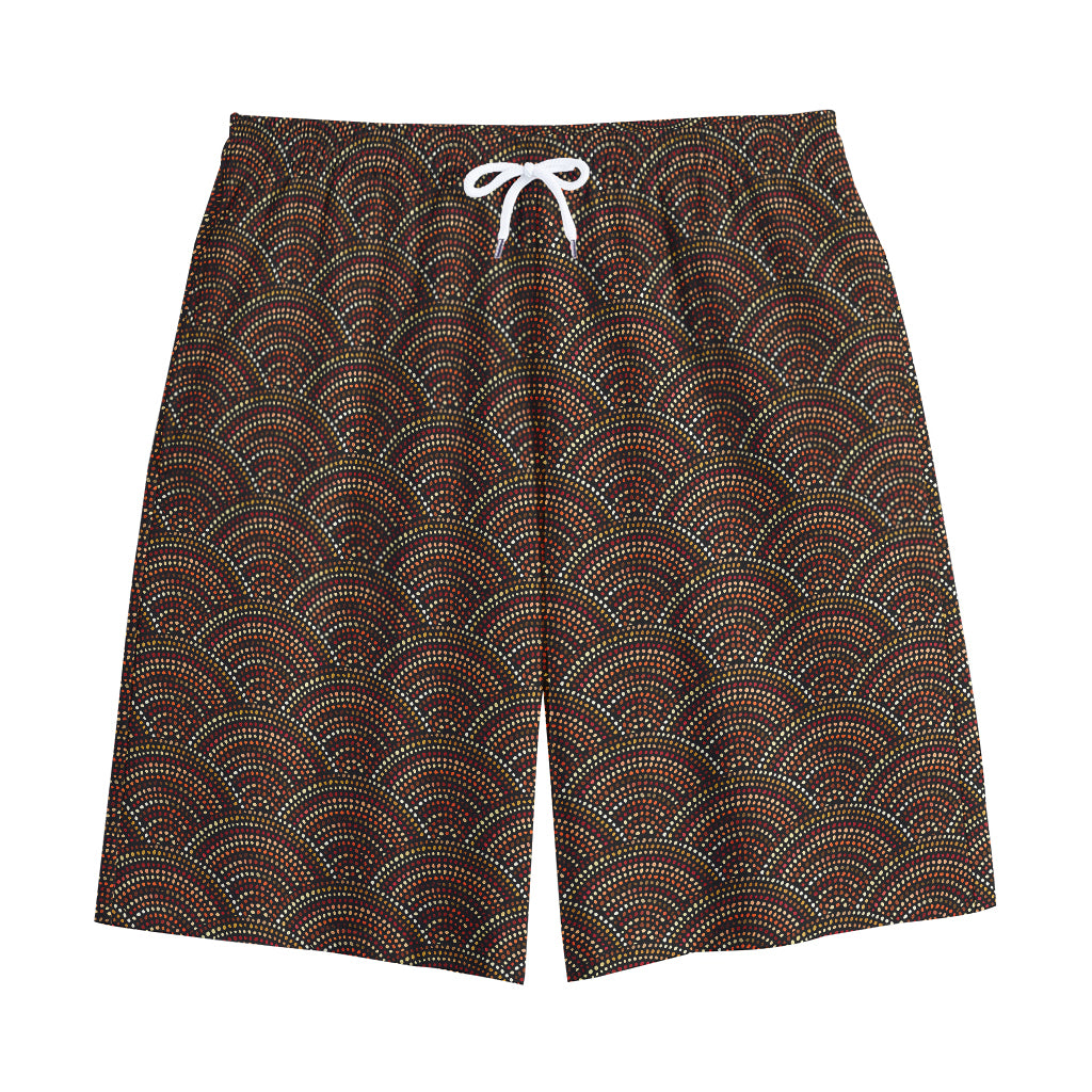 African Afro Dot Pattern Print Cotton Shorts