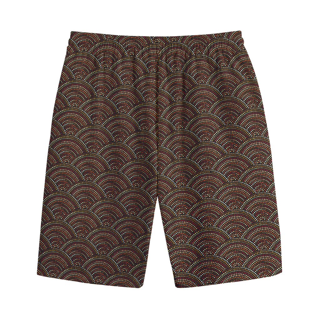 African Afro Dot Pattern Print Cotton Shorts