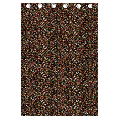 African Afro Dot Pattern Print Curtain