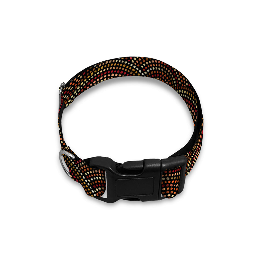 African Afro Dot Pattern Print Dog Collar