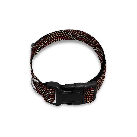 African Afro Dot Pattern Print Dog Collar